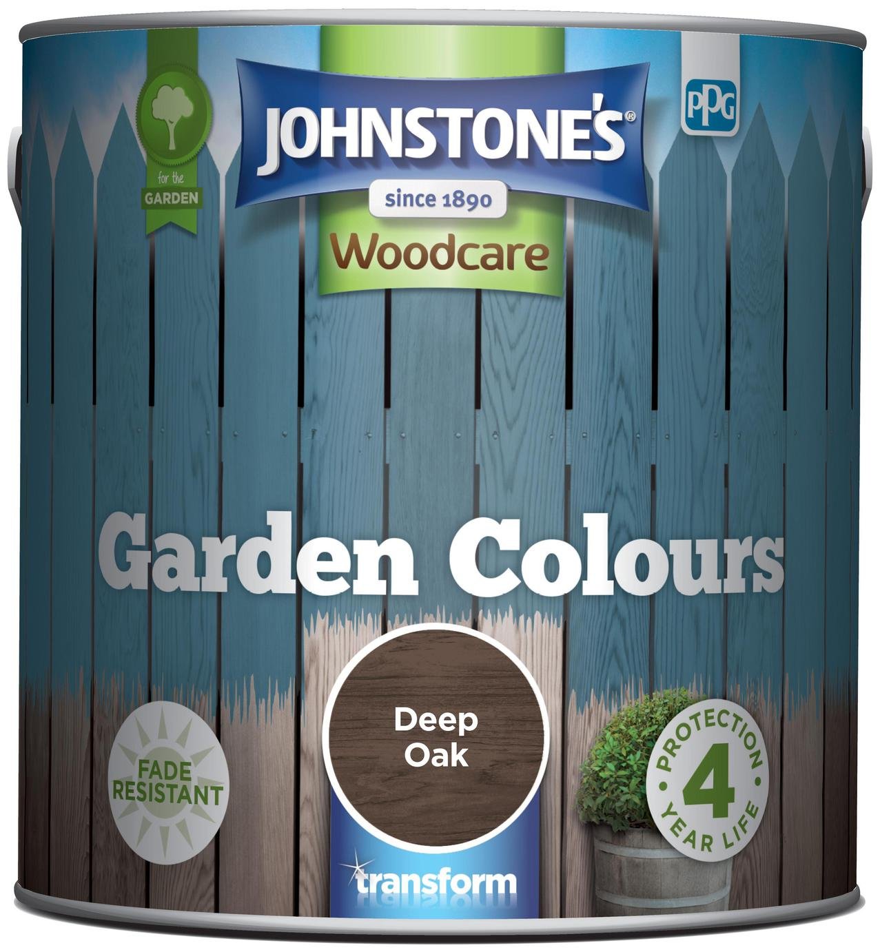Johnstones Garden Colours Matt Paint 2.5L - Deep Oak