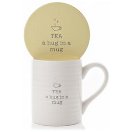 Love Life Tea Hug Mug & Coaster Set