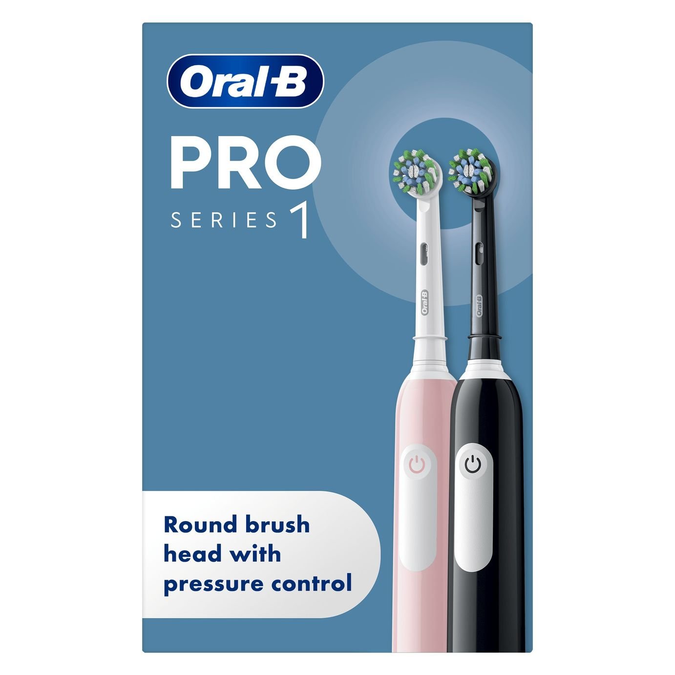 Oral-B Pro 1 Electric Toothbrush Duo Pack – Black/Pink