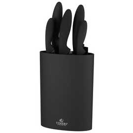 Viners 6 Piece Knife set With Knife Block - Black