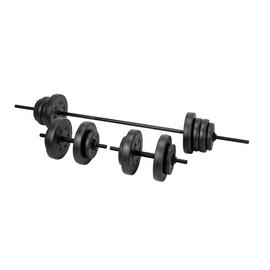 Opti Vinyl Barbell and Dumbbell Weight Set - 50kg 