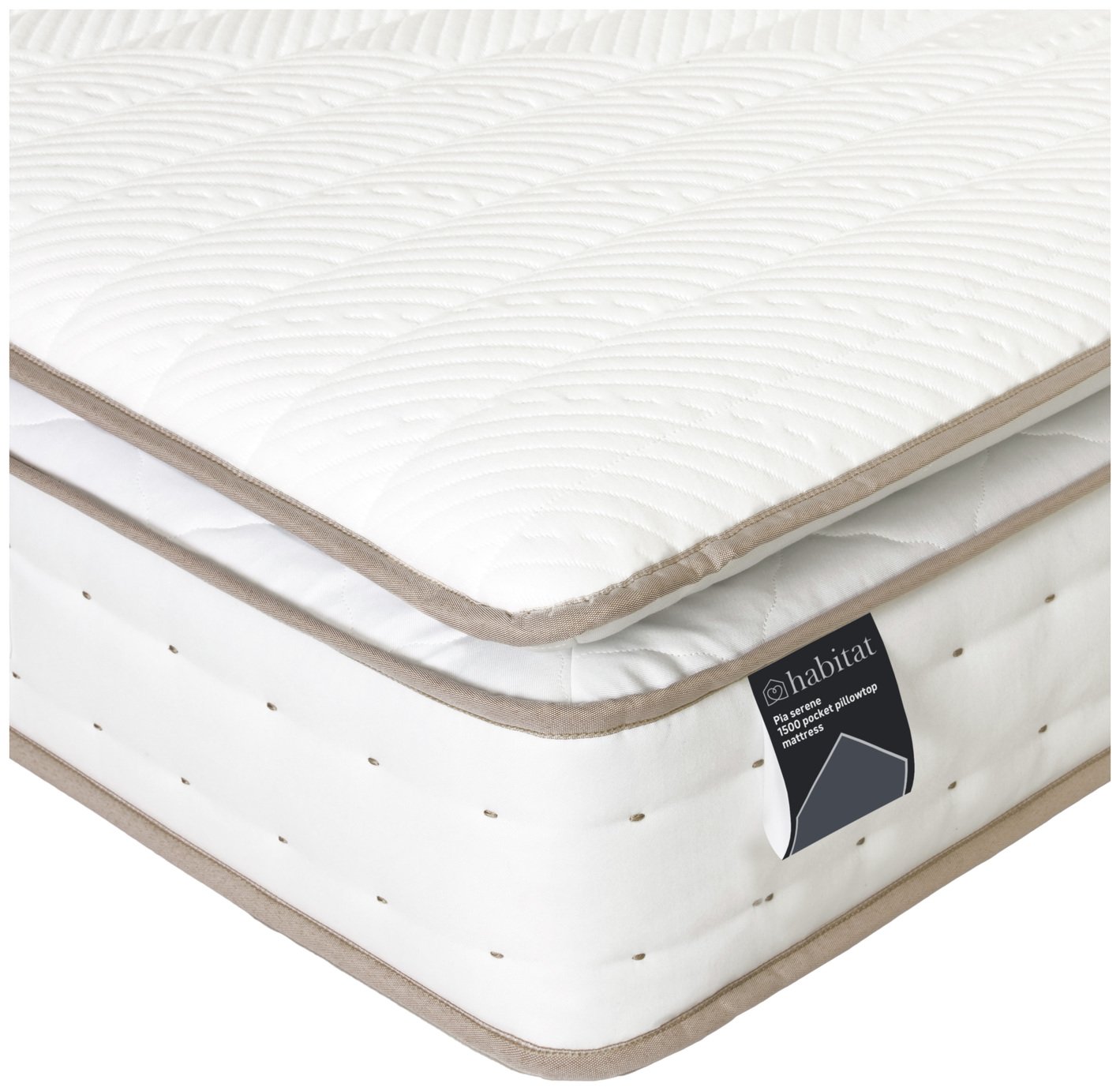 Habitat Pia Natural 1500 Pkt Ptop Mattress - Small Double