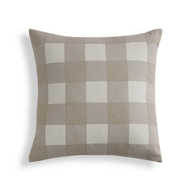 Buy Argos Home Check Print Cushion Grey 43x43cm Cushions Argos