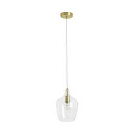 Habitat Abas Glass Pendant Light- Brass