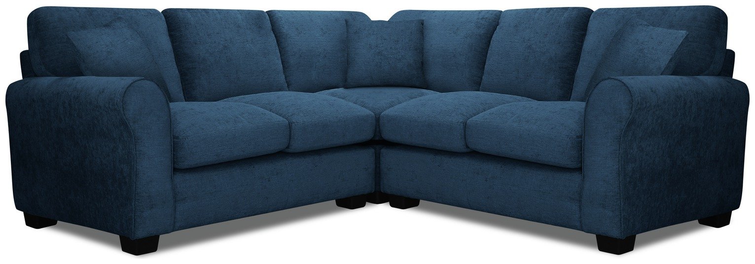 Argos Home Taylor Fabric Corner Sofa - Blue
