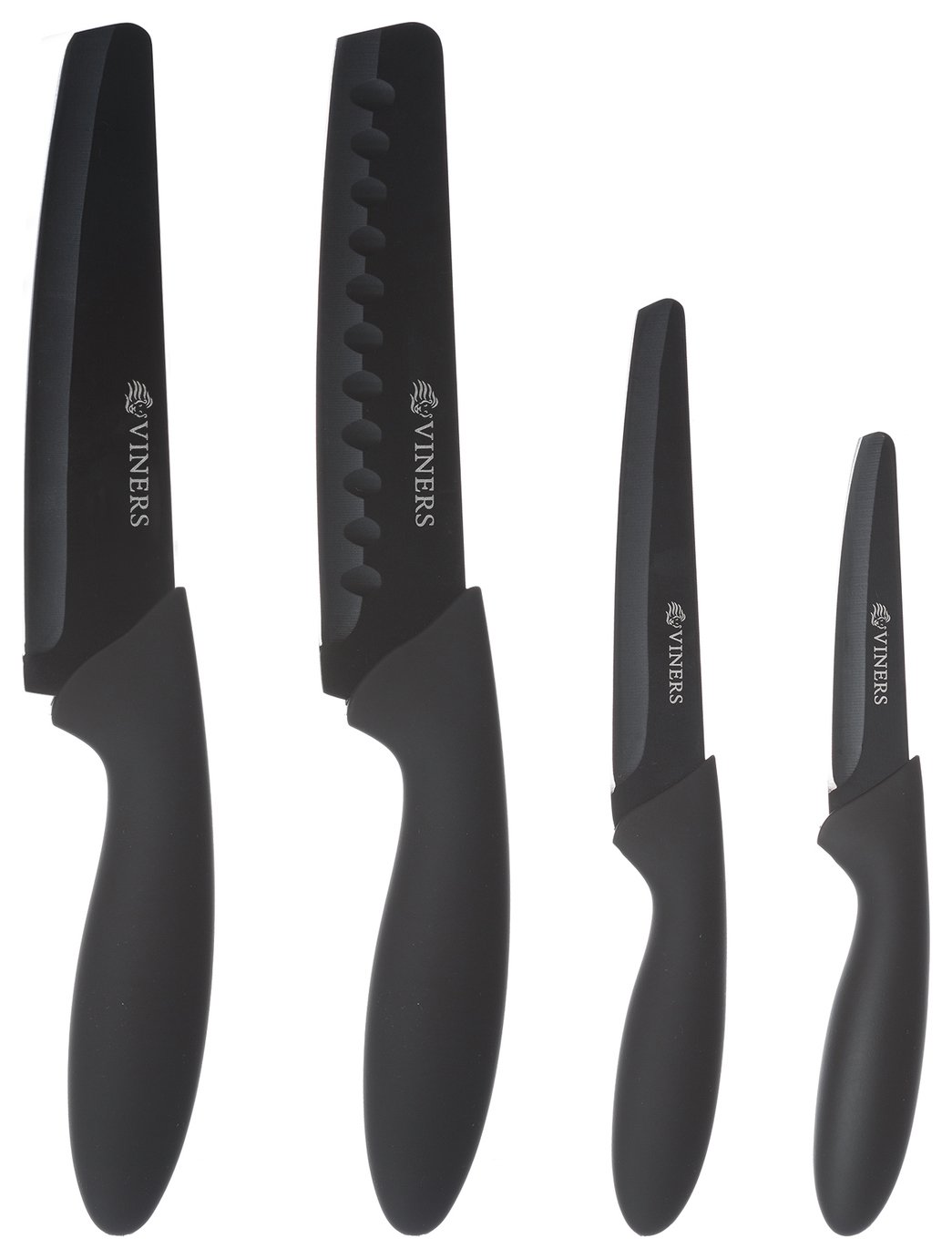 Viners 4 Piece Stainless Steel Knife Set - Black