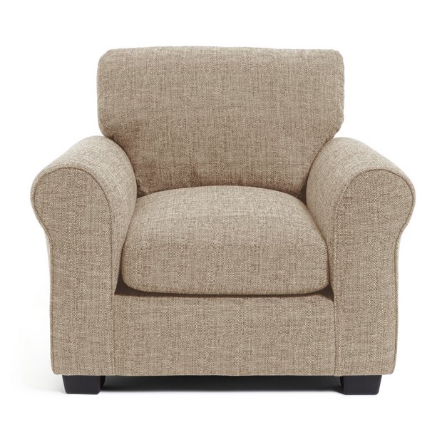 Buy Argos Home Lisbon Fabric Armchair Stone Armchairs and chairs Argos