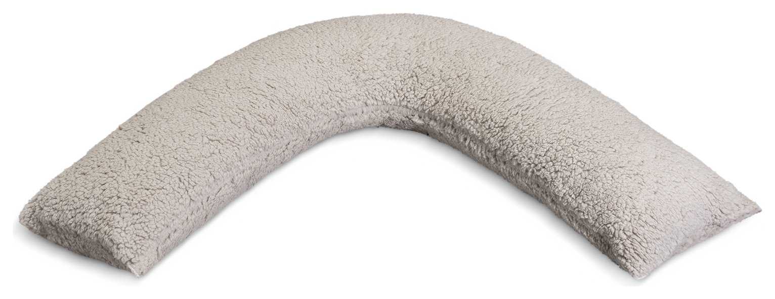 teddy v shaped pillow grey