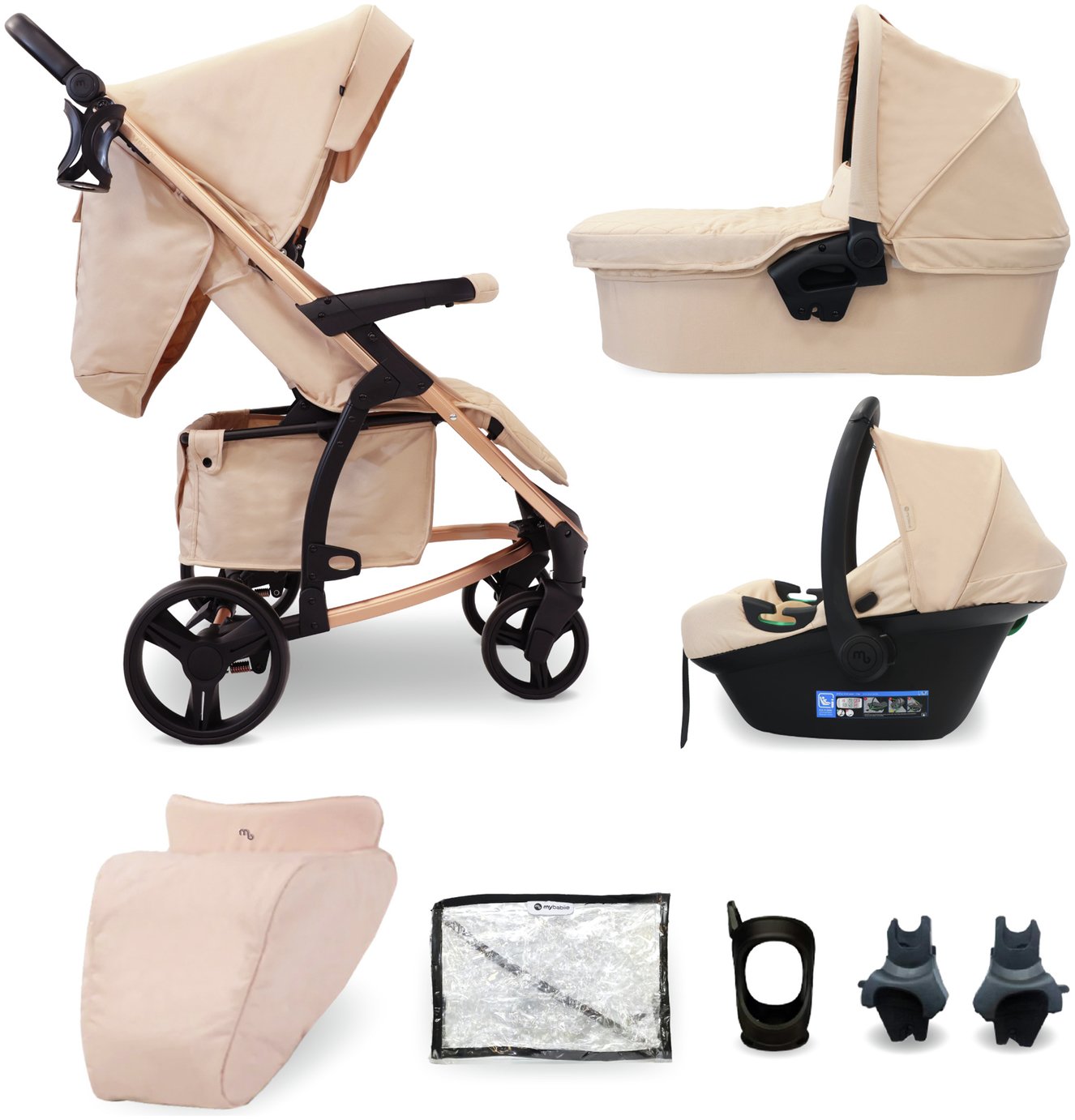 My Babiie MB200i 3-in-1 Travel System - Blush