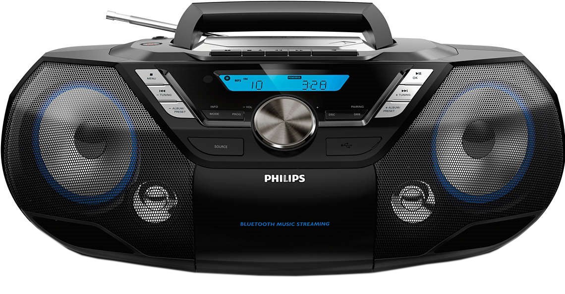 Philips AZB798 DAB+ Boombox Bluetooth CD Cassette Player