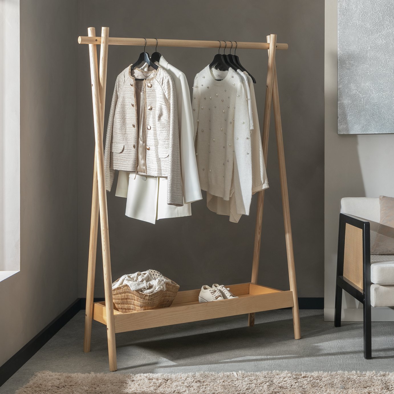 Habitat Akari Wooden Clothes Rail - Wood 