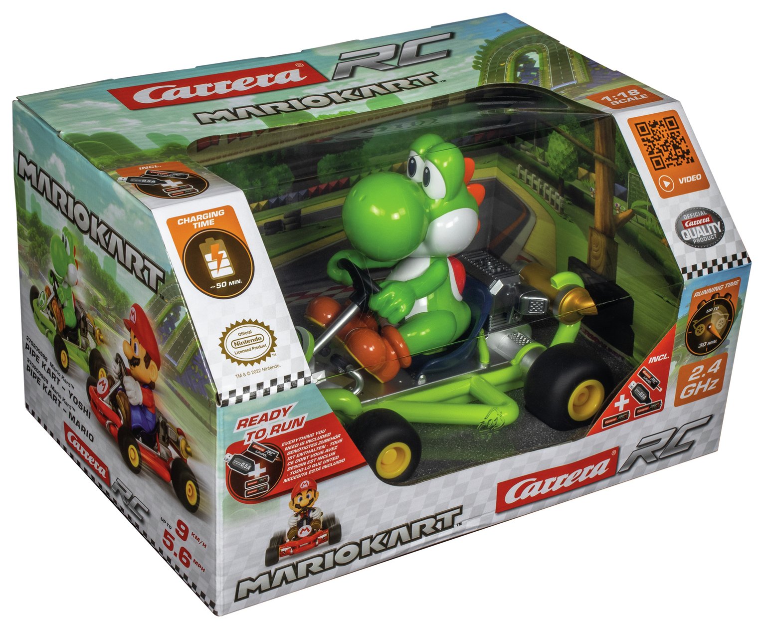 Carrera RC 1:18 Mario Kart Pipe Kart, Yoshi 