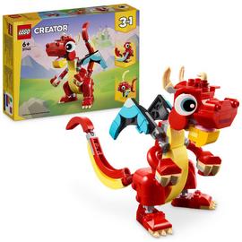 LEGO Creator 3in1 Red Dragon Toy with Animal Figures 31145