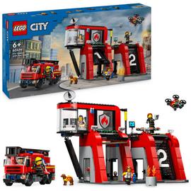 Playmobil fire top station argos