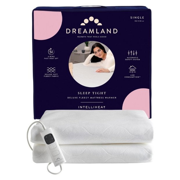 Buy Dreamland Sleep Tight Intelliheat Mattress Warmers - Single | Electric  blankets | Argos