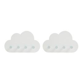 Buy Argos Home Pack of 2 Cloud Wall Hooks White Coat hooks and stands Argos