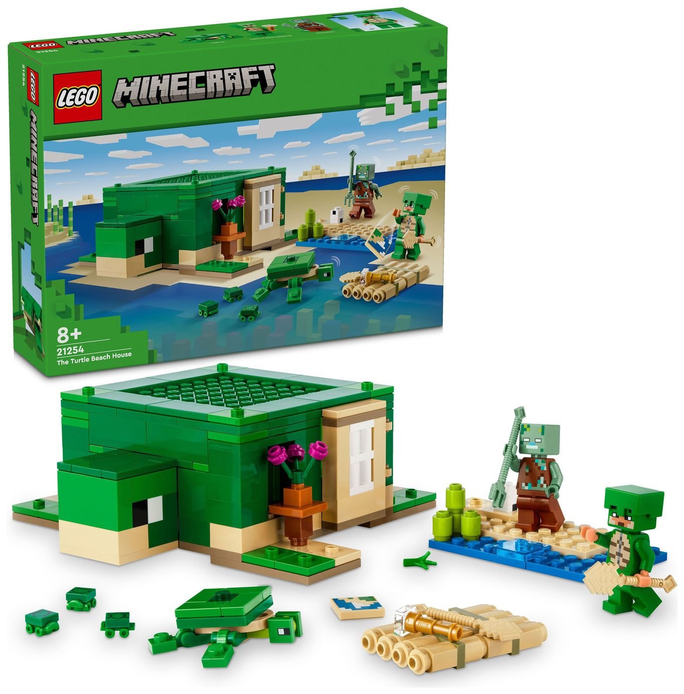 LEGO Minecraft The Turtle Beach House with Animal Toys 21254