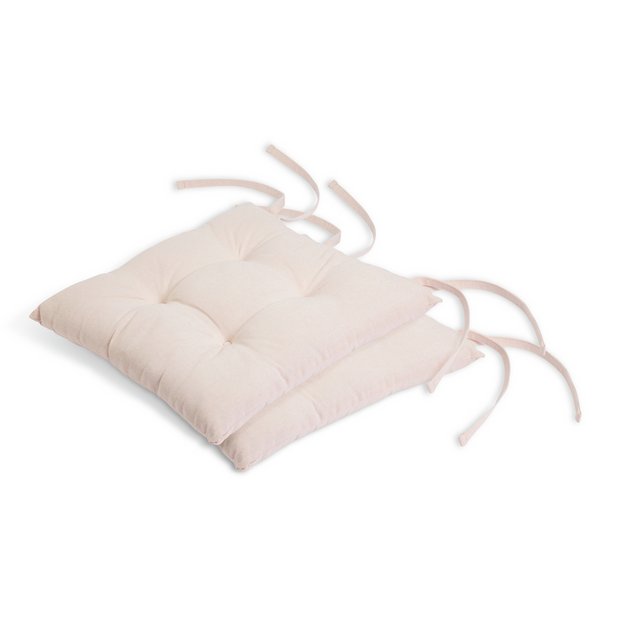 Buy Habitat Chambray Blush Pack of 2 Seat Cushion Pink Seat