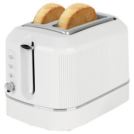Cookworks Texture Tilly 2 Slice Toaster - White