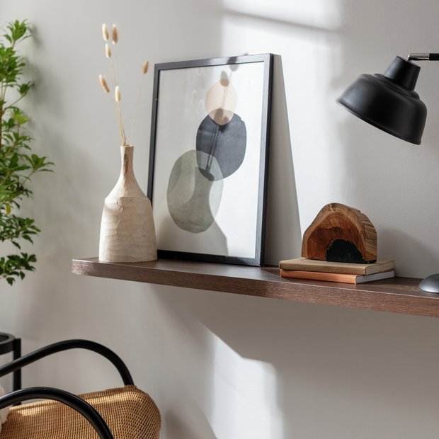 Buy Habitat Jak 80cm Floating Shelf Walnut Wall mounted and floating shelves Argos
