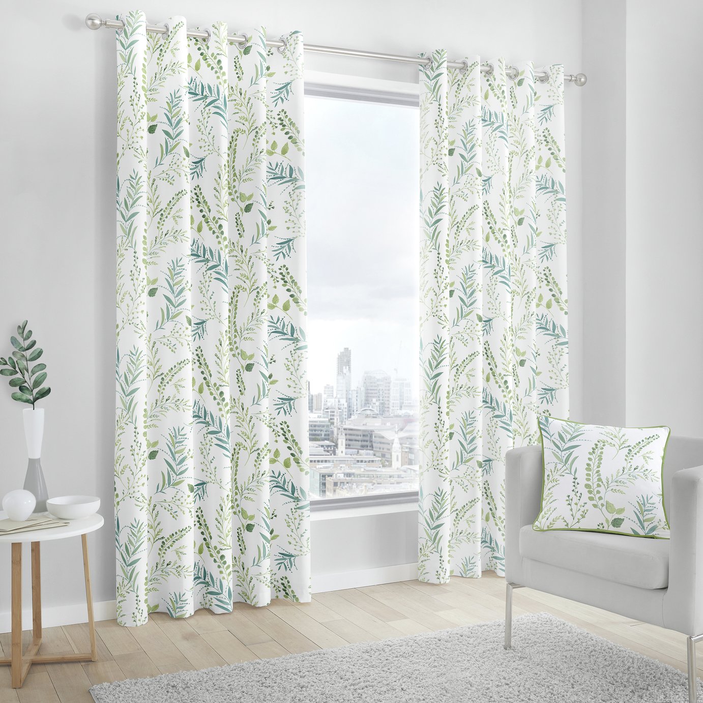 Fusion Fernworthy Fully Lined Eyelet Curtains