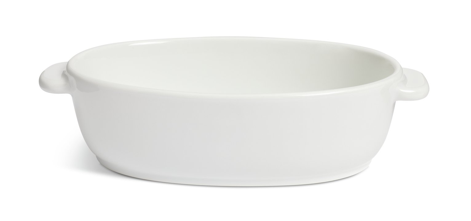 Habitat Riko 21cm Small Porcelain Oval Roaster