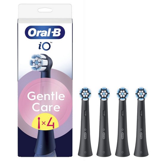 Oral-B iO Gentle Care Toothbrush Heads Black – 4 Pack