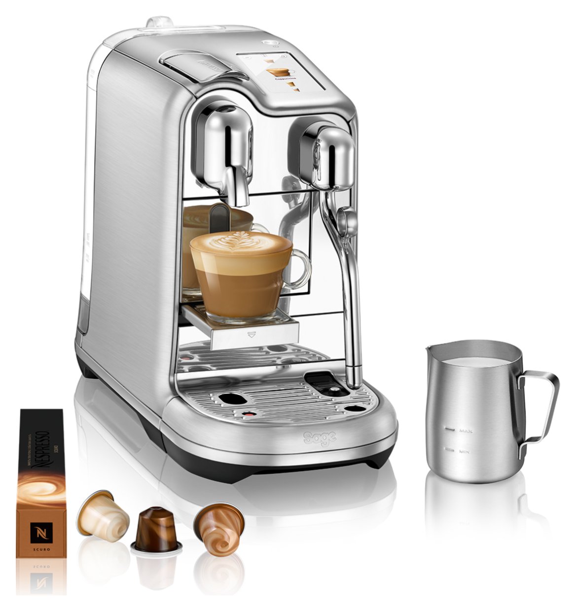 Sage Nespresso Pro Pod Coffee Machine - Stainless Steel