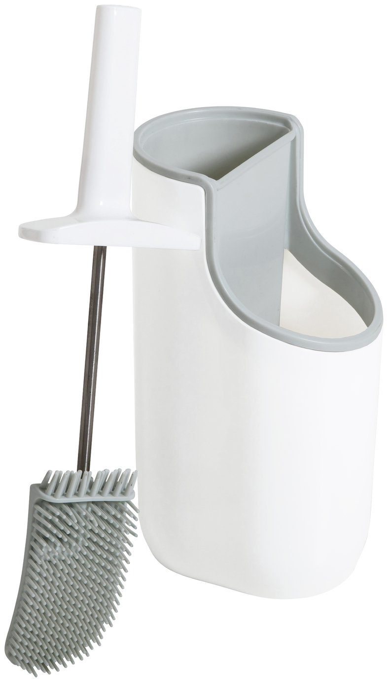 thumbnail image 2 of Keep Your Bathroom Sparkling! Th-homeware Stainless Steel Toilet Brush & Holder Set – Chrome Finish 2 of 5