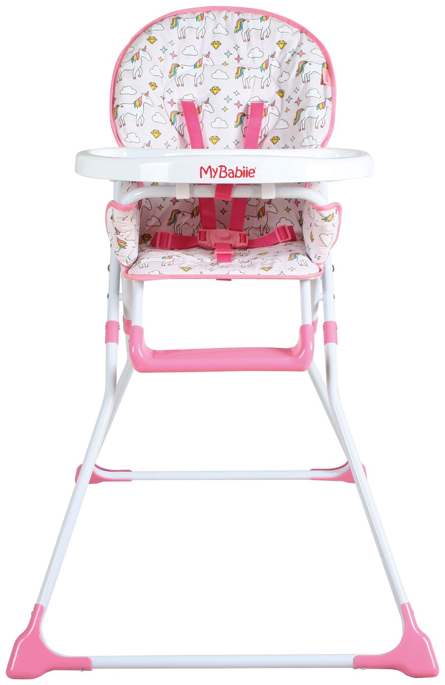 My Babiie MBHC1 Compact Highchair - Pink Unicorn