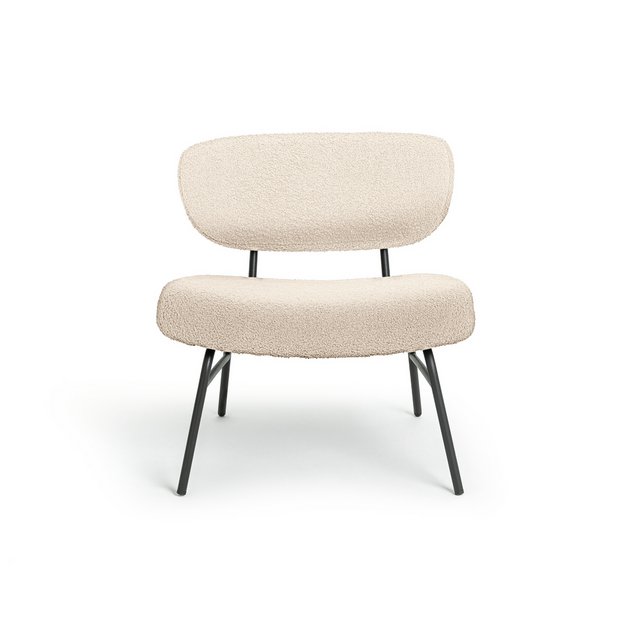 Buy Habitat Cole Boucle Accent Chair - Cream | Armchairs | Habitat