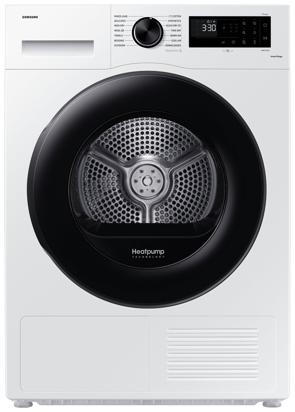 Samsung DV90CGC0A0AEEU 9KG Heat Pump Tumble Dryer - White