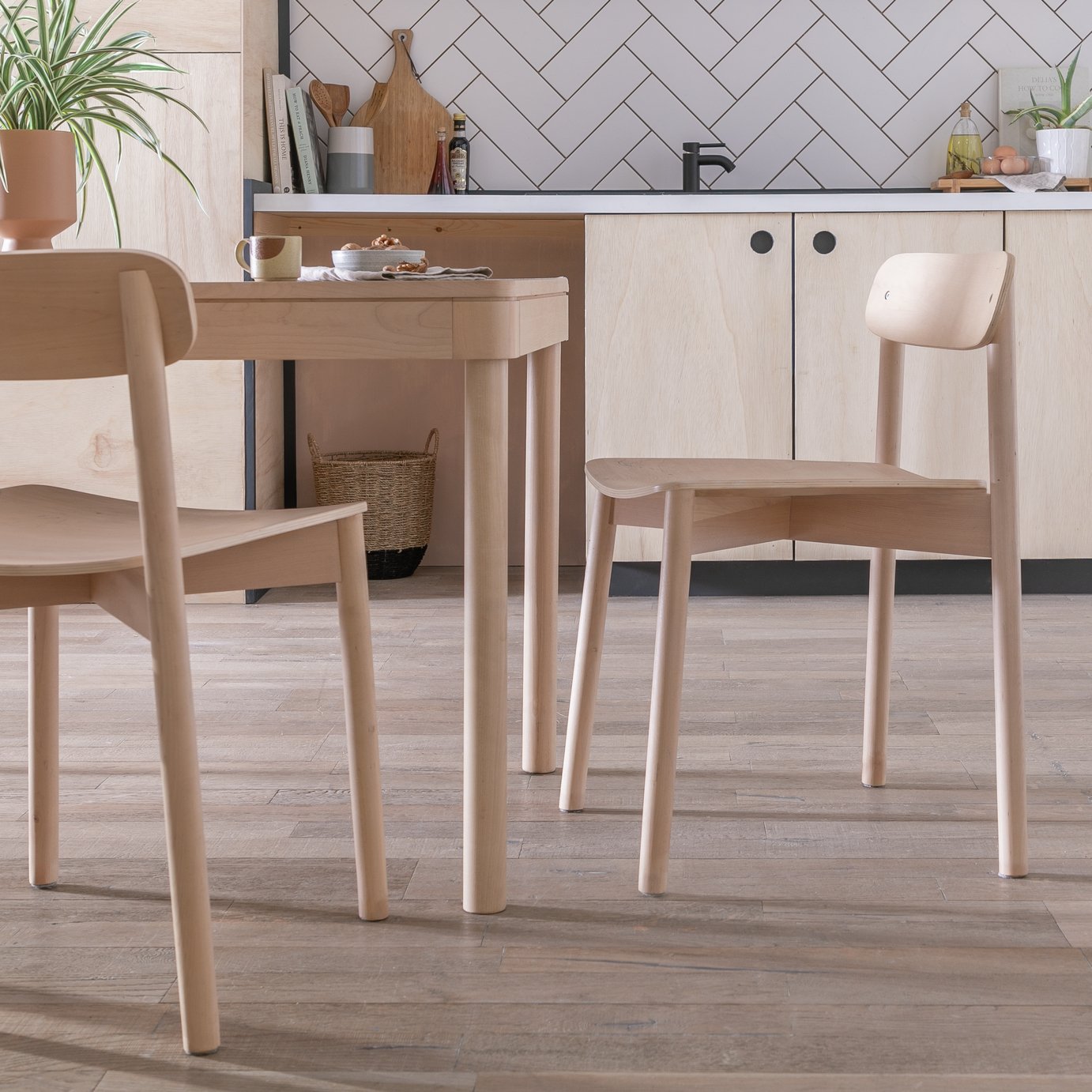 Habitat Nina Solid Birch Dining Chair - Natural