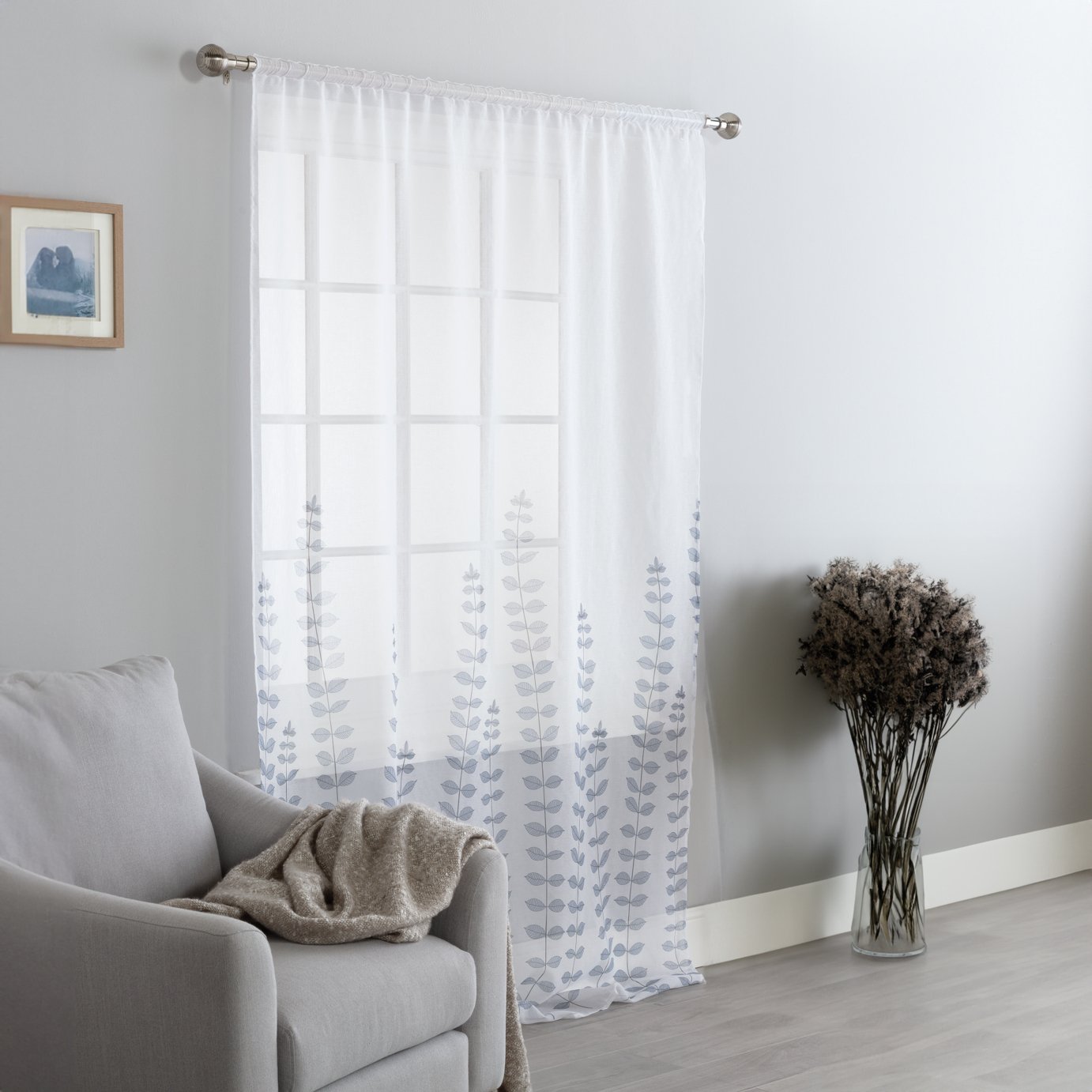 Argos Home Pencil Pleat Voile Curtain - White - 149x229cm