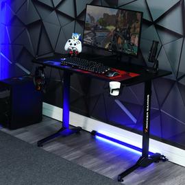 X Rocker Panther Gaming Desk - Black