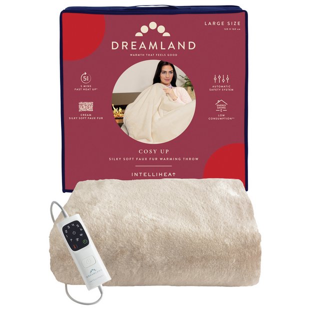 Buy Dreamland Cosy Up Intelliheat Warming Throw - Large | Electric blankets  | Argos