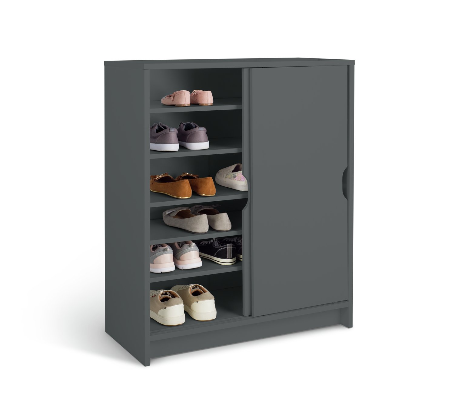 Argos Home Chloe 2 Door Shoe Storage Cabinet - Grey