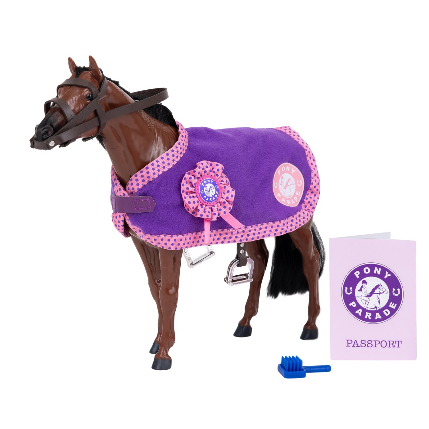 Pony Parade Dark Bay Pony Playset- 10inch/24cm