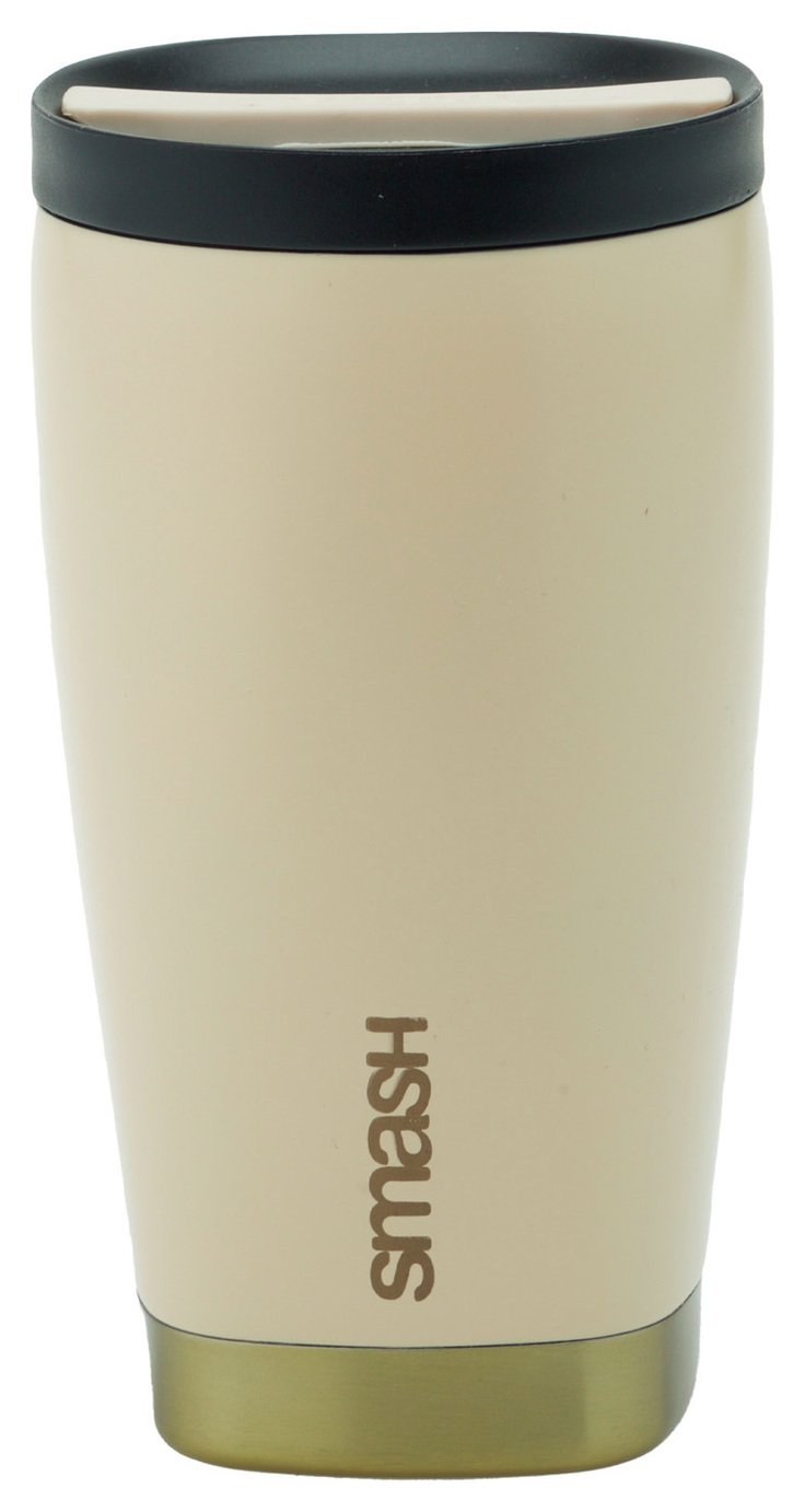Smash Beige And Gold Stainless Steel Coffee Cup - 350ml