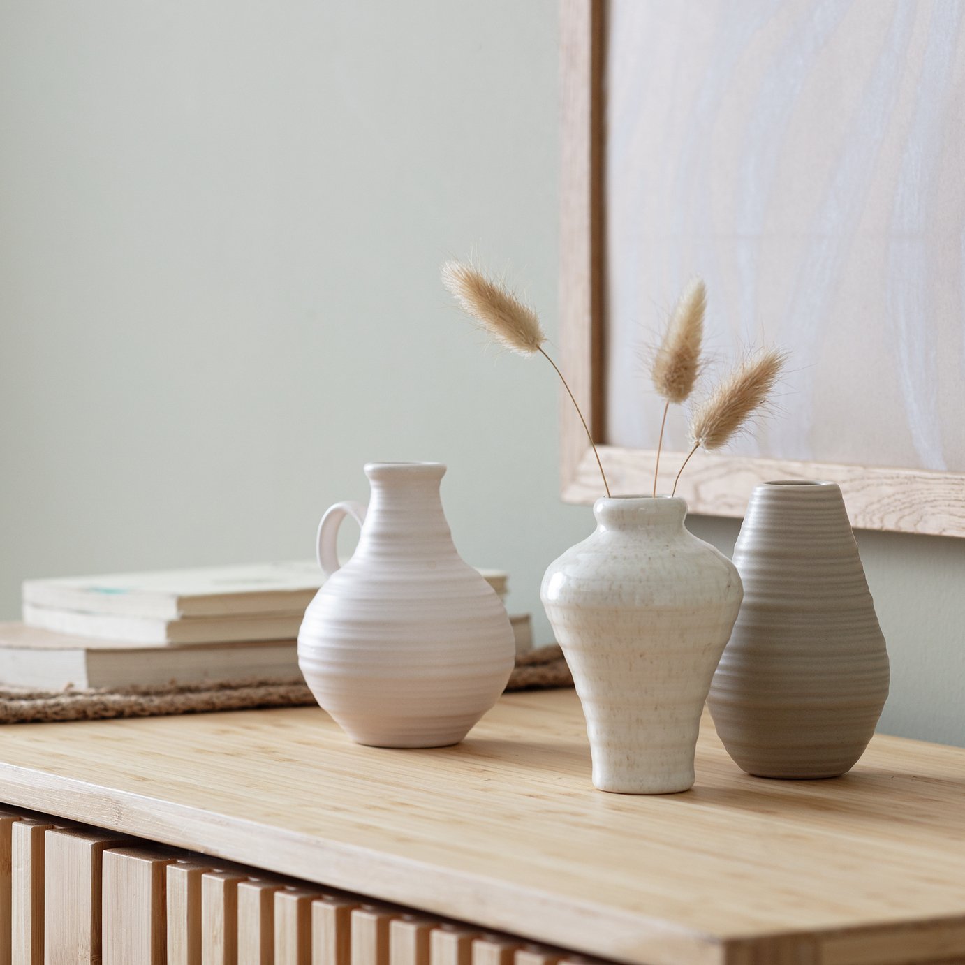 Habitat Ceramic Bud Vases - Set of 3 - Cream