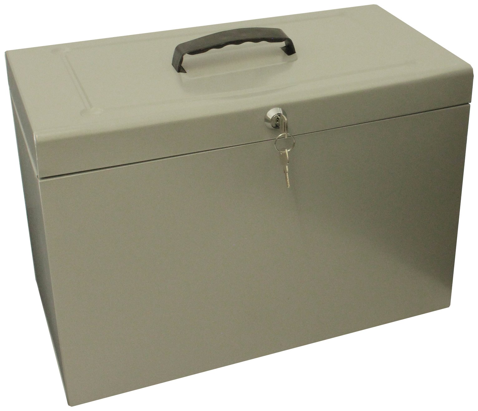 Cathedral Foolscap Metal File Box - Grey