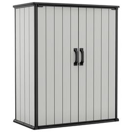 Keter Premier Tall 1400L High Outdoor Storage Cupboard -Grey
