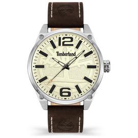 Timberland Ripley-Z Dark Brown Faux Leather Strap Watch 