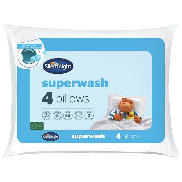 Buy Silentnight Superwash Medium Firm Pillows 4 Pack Pillows Argos