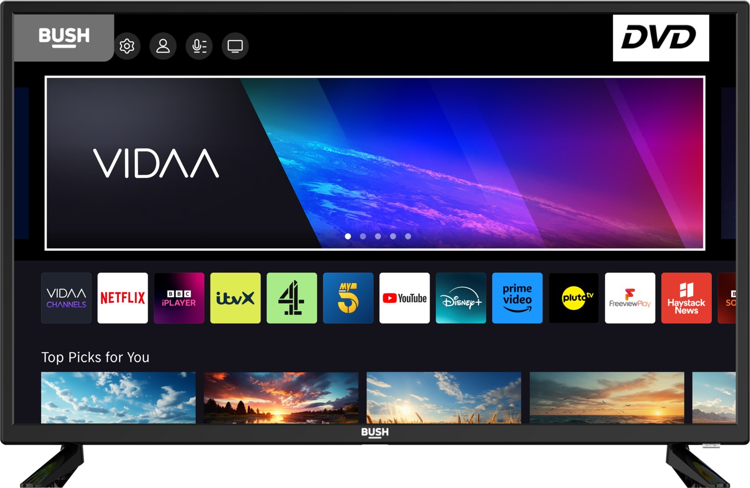 Bush 32 Inch F32V6D Smart FHD LED Freeview TV & DVD Combi