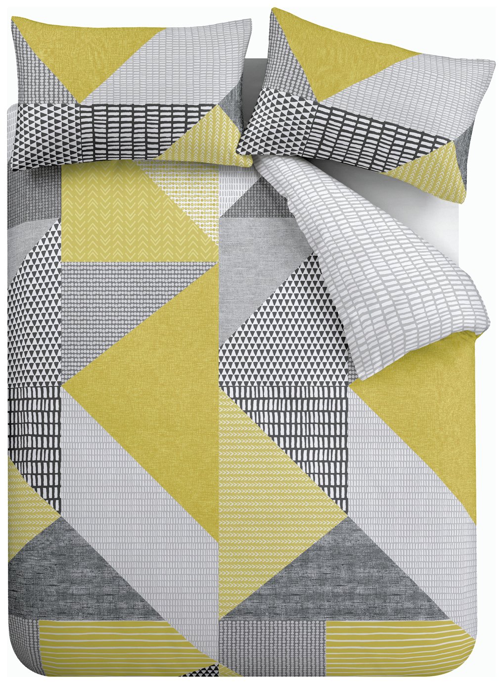 Catherine Lansfield Larsson Geo Ochre Bedding Set - Double