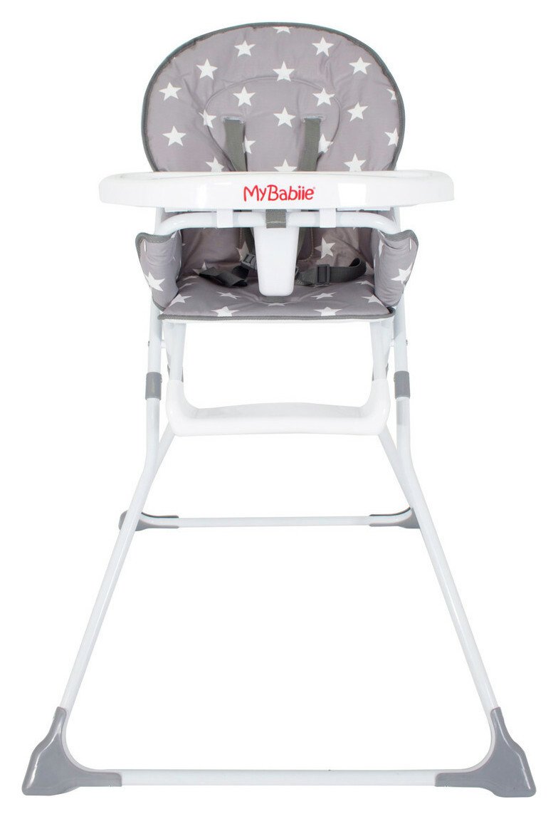 My Babiie MBHC1 Compact Highchair - Grey Stars