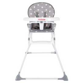 My Babiie MBHC1 Compact Highchair - Grey Stars