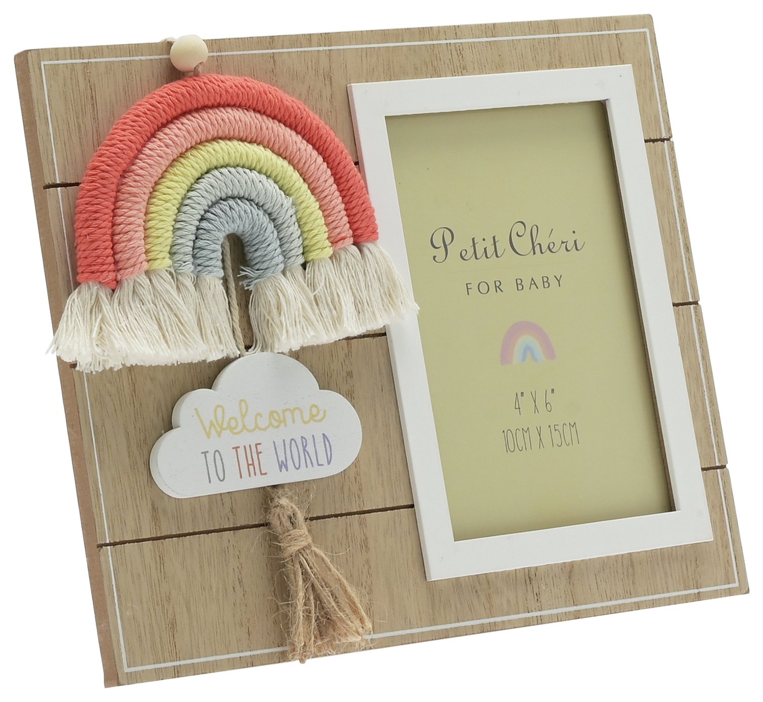 Petit Cheri Macrame Photo Frame - Rainbow -20x24cm