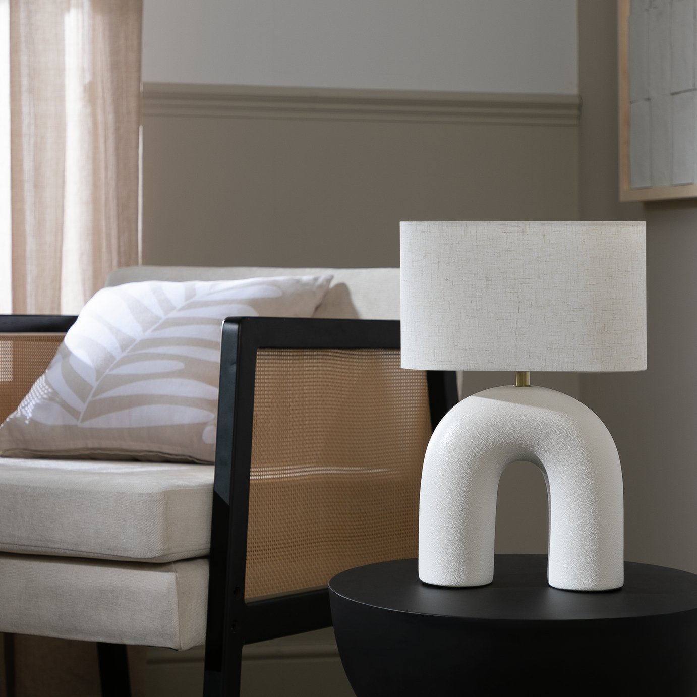 Habitat Wishbone 37cm Ceramic Table Lamp